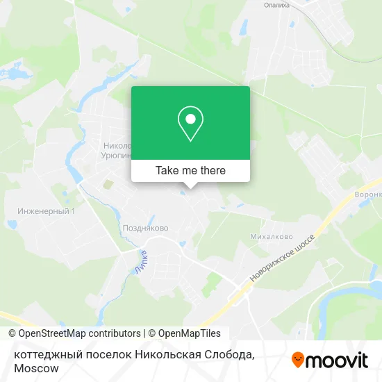 коттеджный поселок Никольская Слобода map