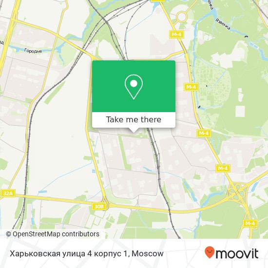 Харьковская улица 4 корпус 1 map