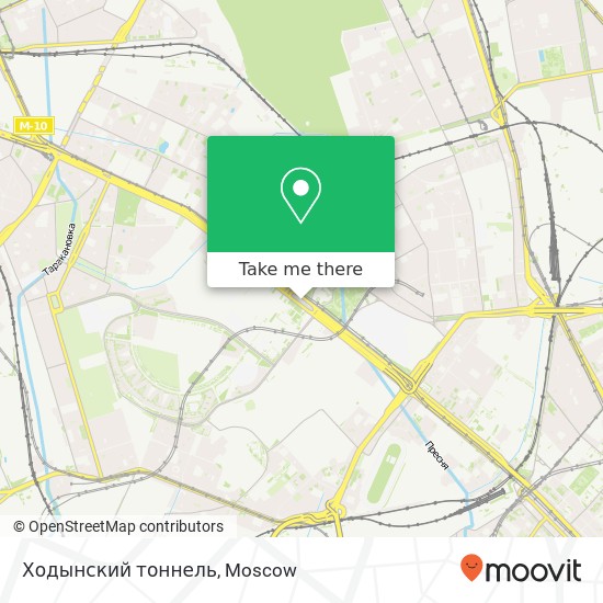 Ходынский тоннель map