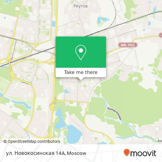 ул. Новокосинcкая 14A map