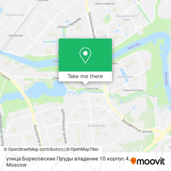улица Борисовские Пруды владение 10 корпус 4 map