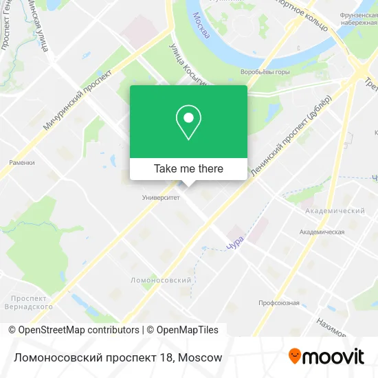 Ломоносовский проспект 18 map