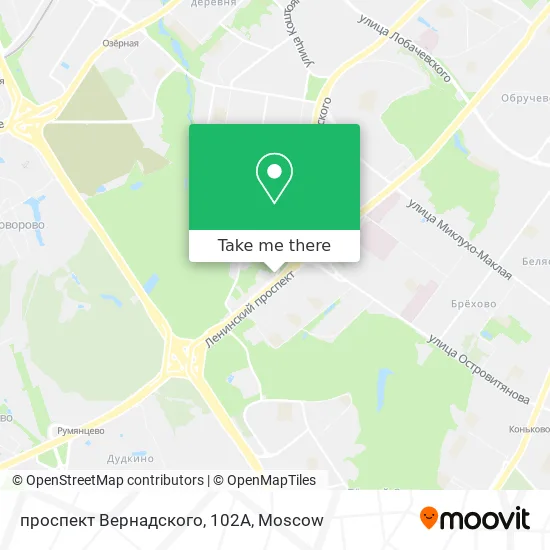 проспект Вернадского, 102А map