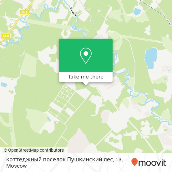 коттеджный поселок Пушкинский лес, 13 map