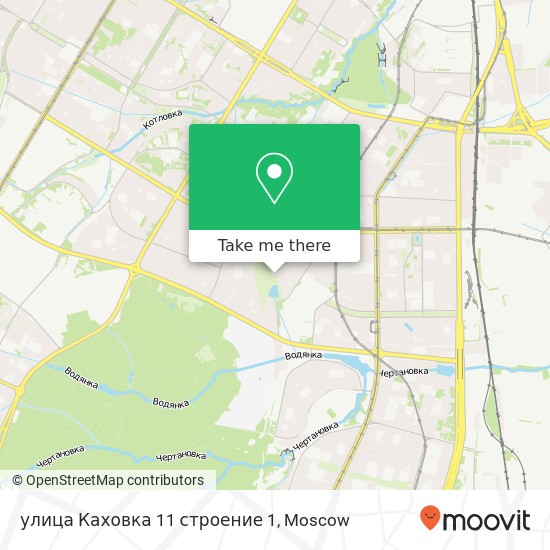 улица Каховка 11 строение 1 map