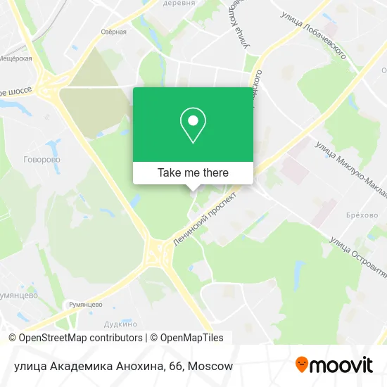 улица Академика Анохина, 66 map