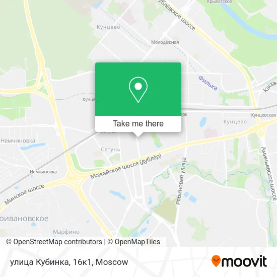 улица Кубинка, 16к1 map