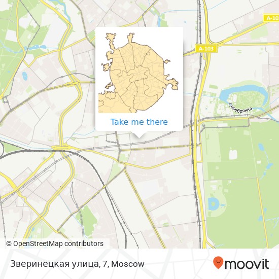 Зверинецкая улица, 7 map