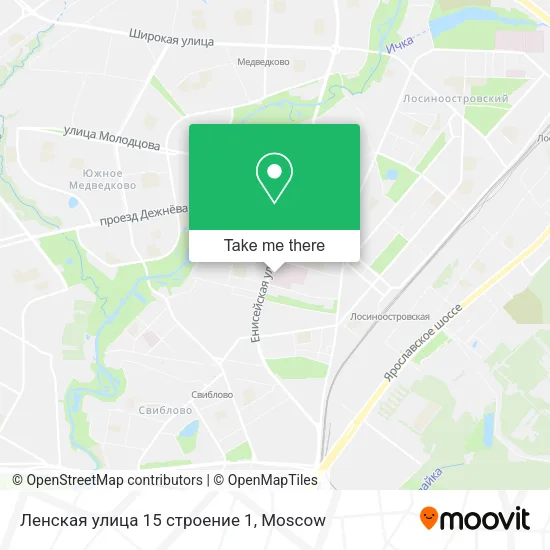 Ленская улица 15 строение 1 map