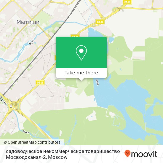 садоводческое некоммерческое товарищество Мосводоканал-2 map