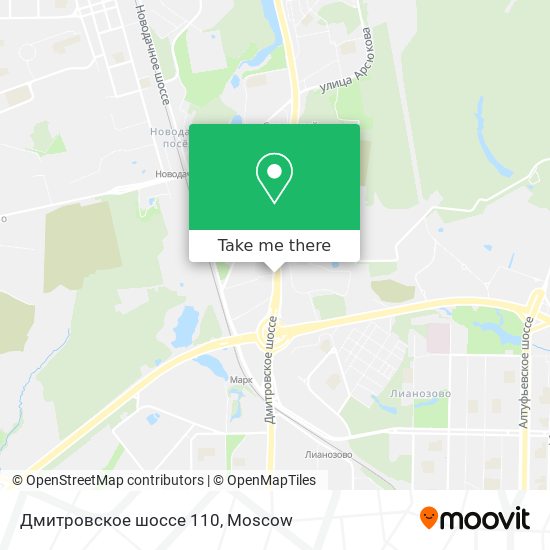 Дмитровское шоссе 110 map