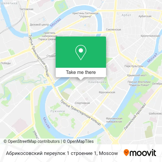 Абрикосовский переулок 1 строение 1 map