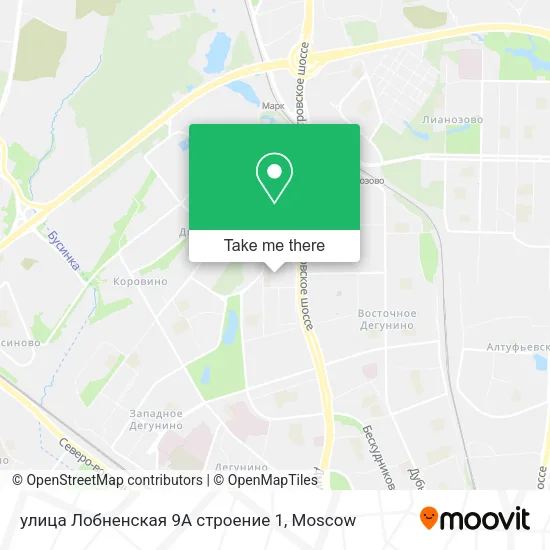 улица Лобненская 9А строение 1 map