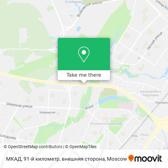 МКАД, 91-й километр, внешняя сторона map