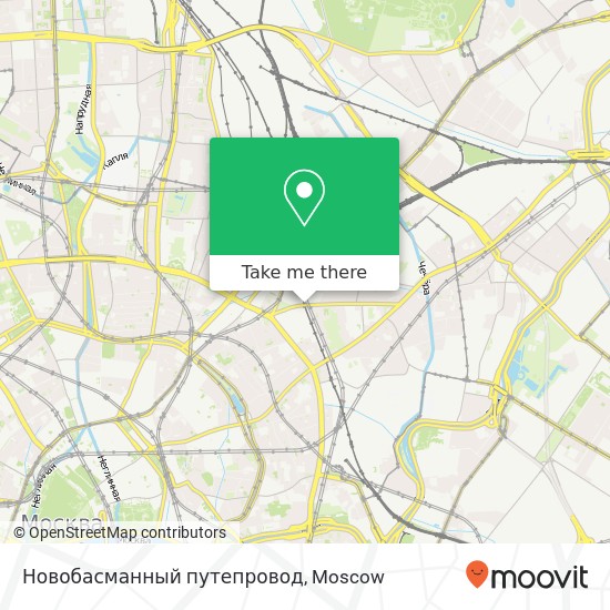 Новобасманный путепровод map