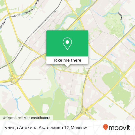 улица Анохина Академика 12 map