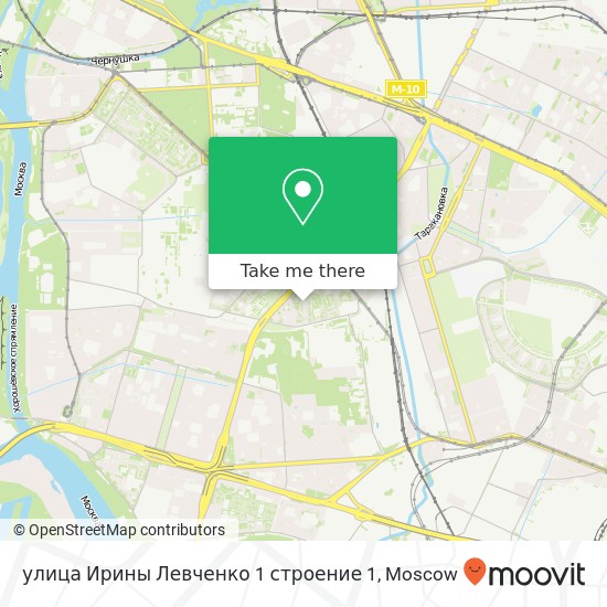 улица Ирины Левченко 1 строение 1 map