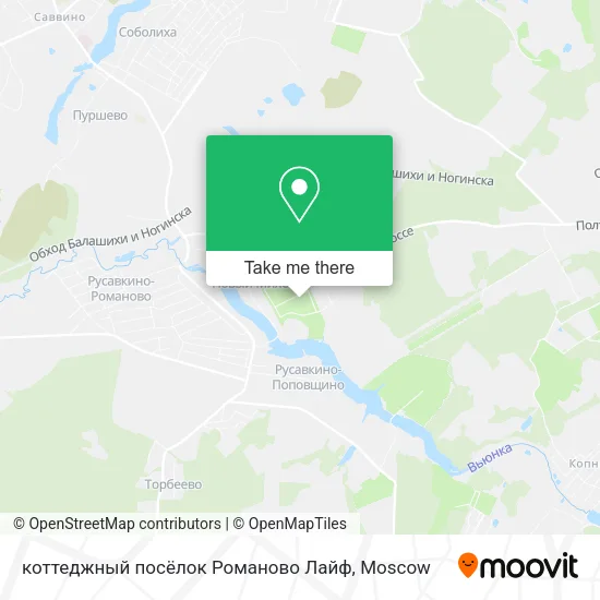 коттеджный посёлок Романово Лайф map