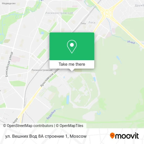 ул. Вешних Вод 8А строение 1 map