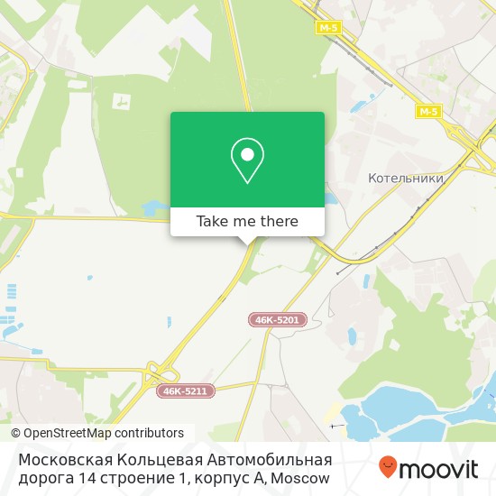 Московская Кольцевая Автомобильная дорога 14 строение 1, корпус А map