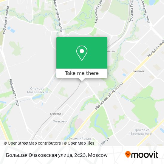 Большая Очаковская улица, 2с23 map