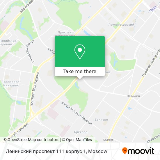 Ленинский проспект 111 корпус 1 map