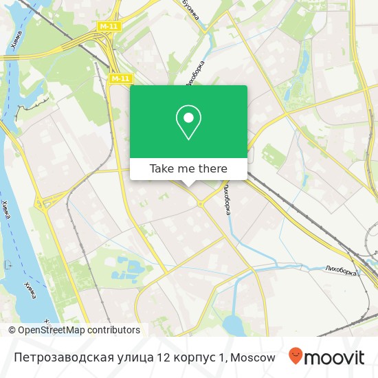 Петрозаводская улица 12 корпус 1 map
