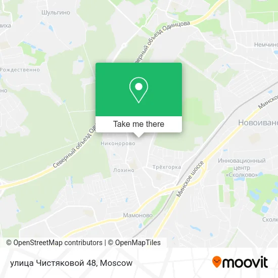 улица Чистяковой 48 map