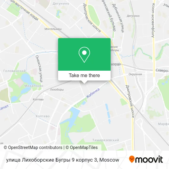 улица Лихоборские Бугры 9 корпус 3 map