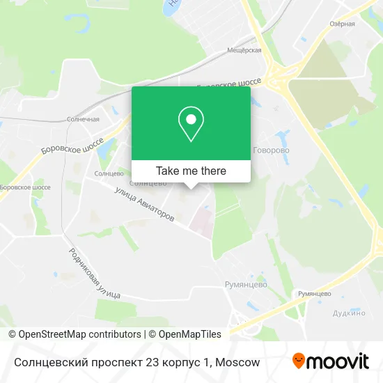 Солнцевский проспект 23 корпус 1 map