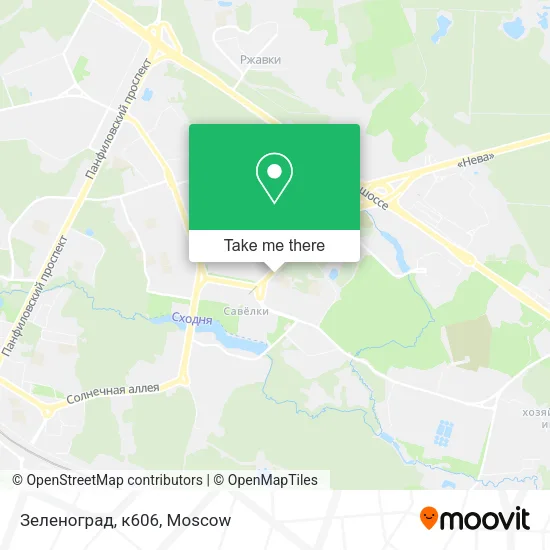 Зеленоград, к606 map