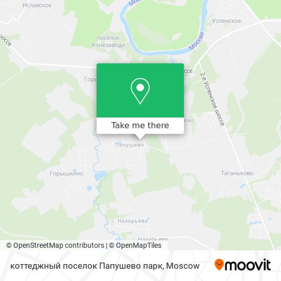 коттеджный поселок Папушево парк map