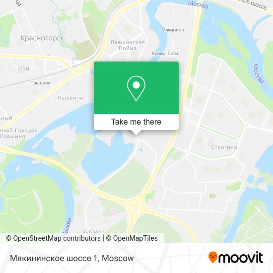 Мякининское шоссе 1 map