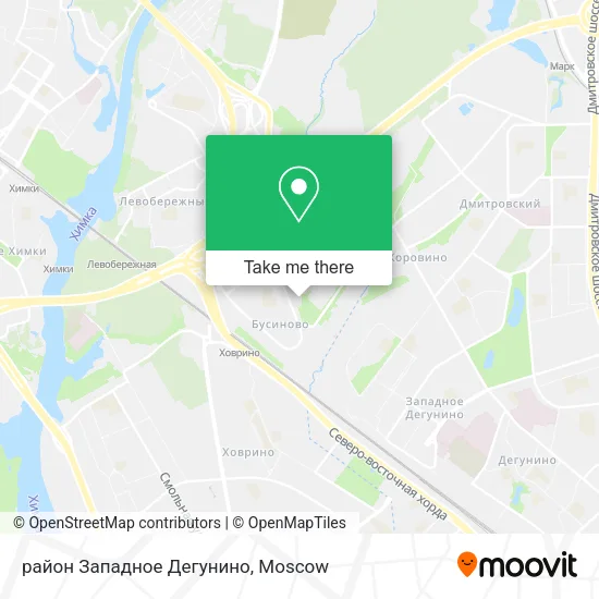 район Западное Дегунино map