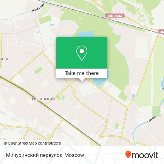 Мичуринский переулок map