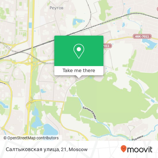 Салтыковская улица, 21 map