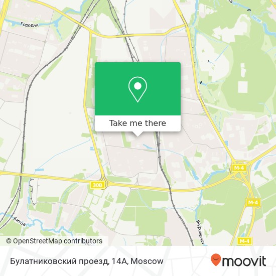 Булатниковский проезд, 14А map