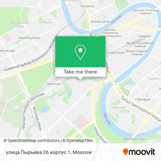 улица Пырьева 26 корпус 1 map