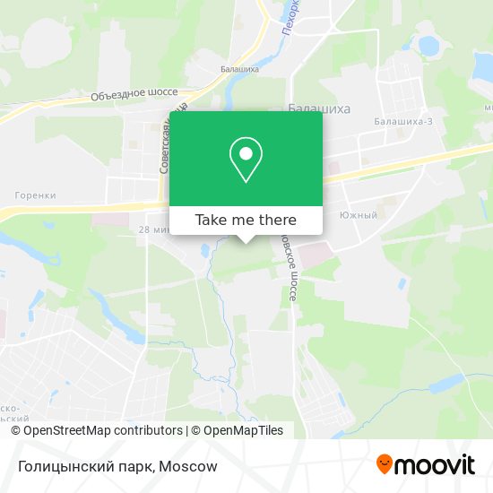 Голицынский парк map