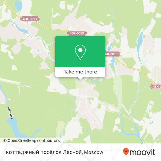 коттеджный посёлок Лесной map