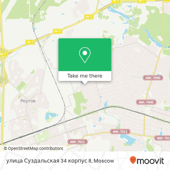 улица Суздальская 34 корпус 8 map