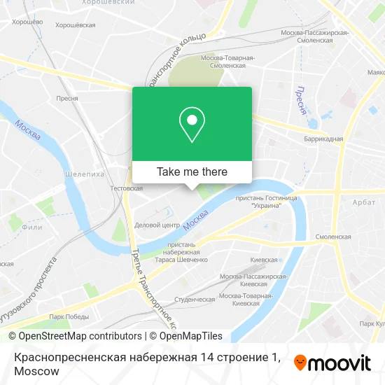 Краснопресненская набережная 14 строение 1 map