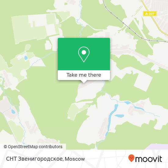 СНТ Звенигородское map