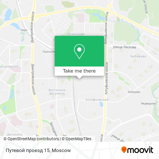 Путевой проезд 15 map