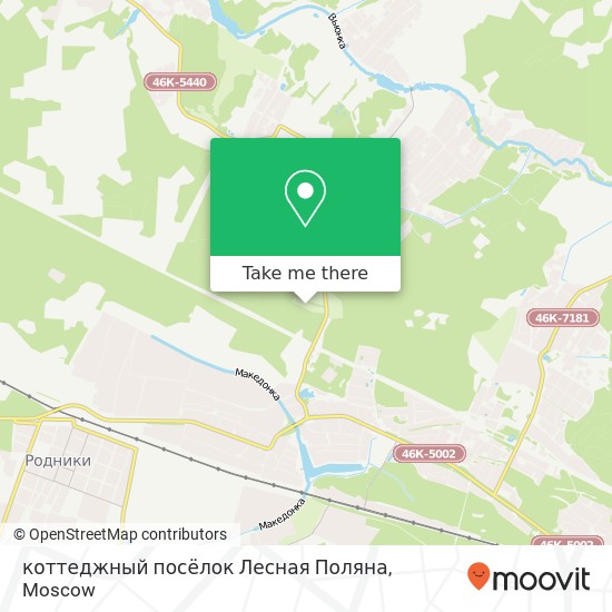 коттеджный посёлок Лесная Поляна map