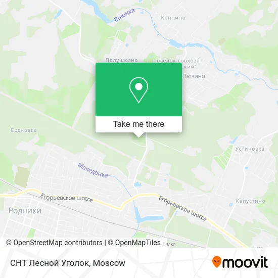 СНТ Лесной Уголок map