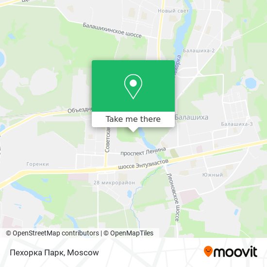 Пехорка Парк map