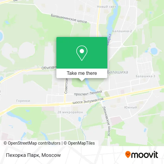 Пехорка Парк map