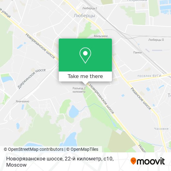 Новорязанское шоссе, 22-й километр, с10 map