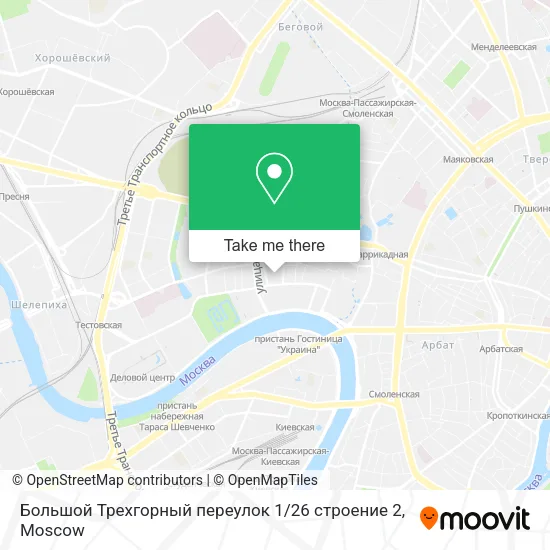 Большой Трехгорный переулок 1 / 26 строение 2 map